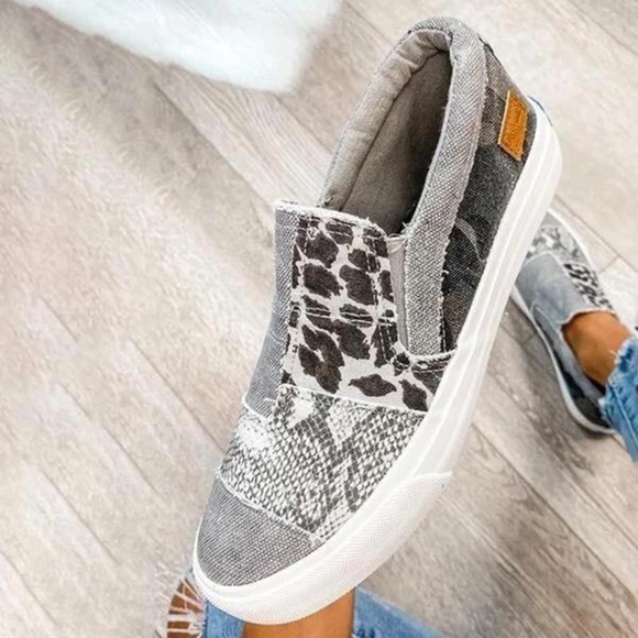 LAST ONE 🥳4xHP💝Fun patchwork camp leopard sneakers - Picture 2 of 6